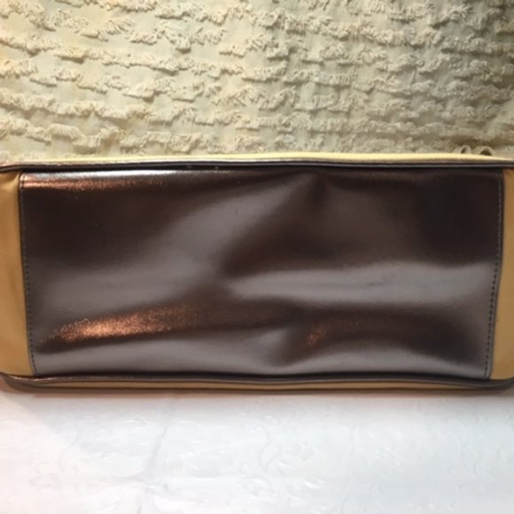 Victoria's Secret Yellow Cotton Canvas w/Silver Trim Satchel Handbag 12"x5" - Picture 7 of 11